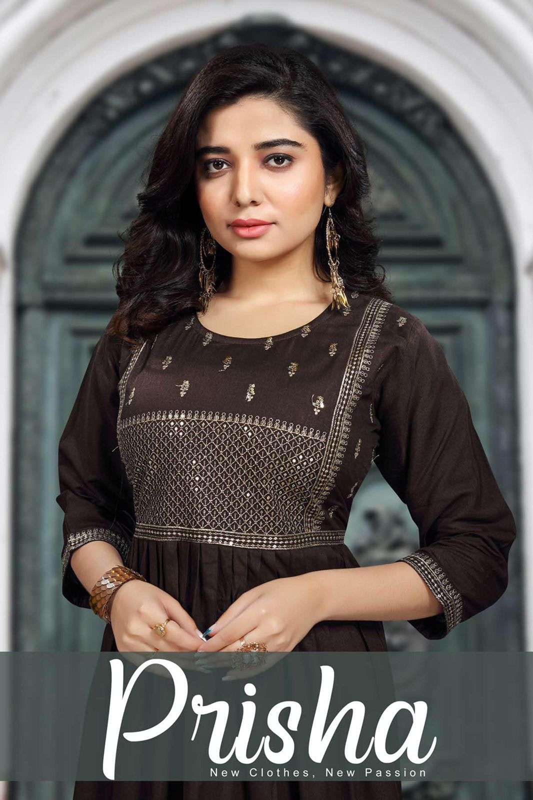 PRISHA VOL-2 BY BEAUTY QUEEN 8134-A TO 8134-F SERIES DESIGNER STYLISH FANCY COLORFUL BEAUTIFUL PARTY WEAR & ETHNIC WEAR COLLECTION HEAVY RAYON WITH WORK KURTIS AT WHOLESALE PRICE