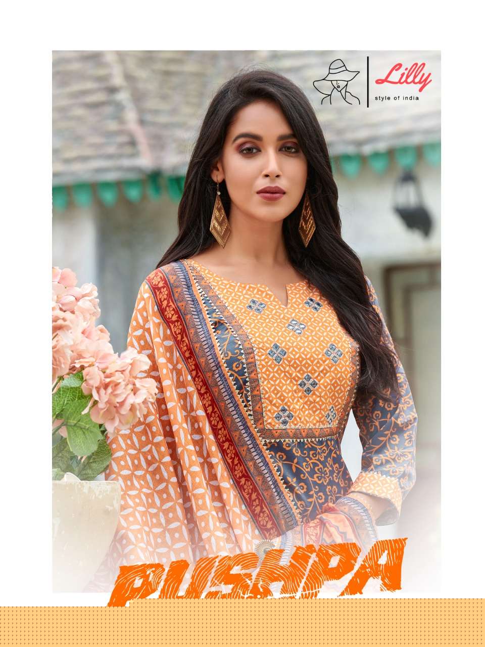 PUSHPA BY LILLY 1001 TO 1005 SERIES BEAUTIFUL SUITS COLORFUL STYLISH FANCY CASUAL WEAR & ETHNIC WEAR LINEN COTTON SLUB DIGITAL PRINT DRESSES AT WHOLESALE PRICE