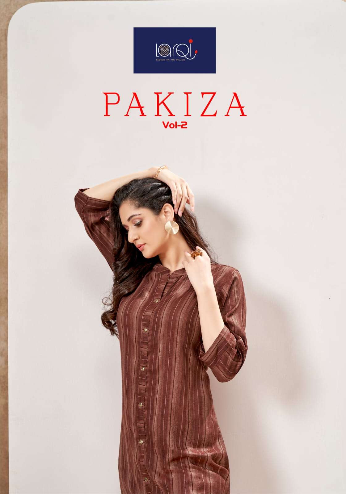 PAKIZA VOL-2 BY LARQI 2001 TO 2008 SERIES DESIGNER STYLISH FANCY COLORFUL BEAUTIFUL PARTY WEAR & ETHNIC WEAR COLLECTION RAYON WEAVING KURTIS AT WHOLESALE PRICE