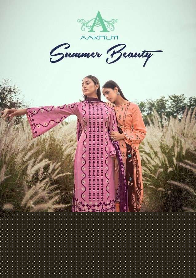 SUMMER BEAUTY BY AAKRUTI 101 TO 10008 SERIES BEAUTIFUL SUITS COLORFUL STYLISH FANCY CASUAL WEAR & ETHNIC WEAR PURE CAMBRIC COTTON PRINT DRESSES AT WHOLESALE PRICE