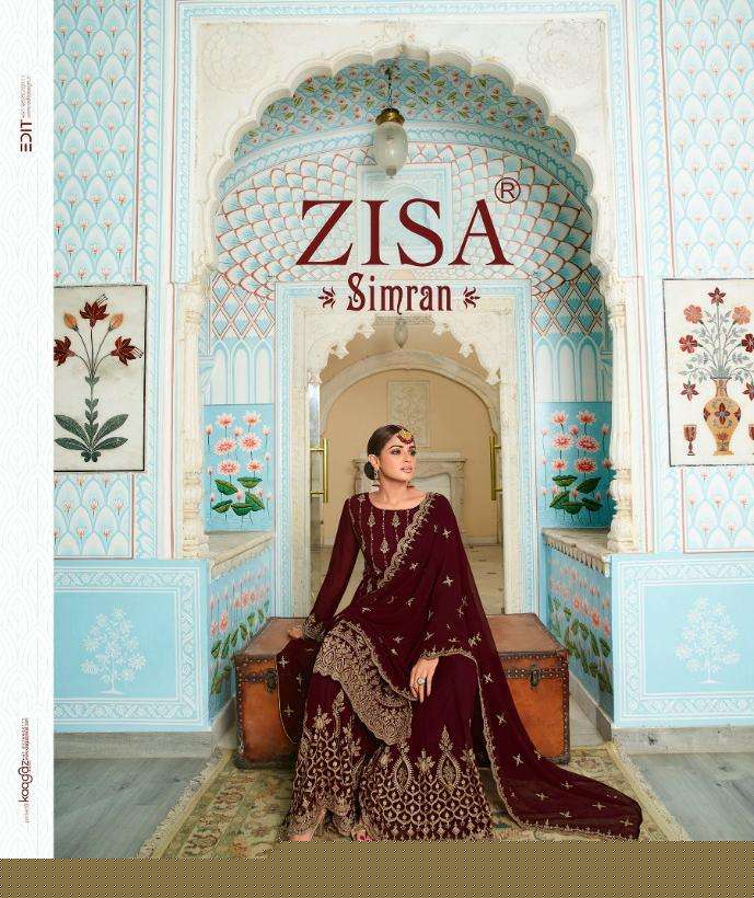 SIMRAN BY ZISA 13341 TO 13346 SERIES BEAUTIFUL SHARARA SUITS COLORFUL STYLISH FANCY CASUAL WEAR & ETHNIC WEAR BLOOMING GEORGETTE DRESSES AT WHOLESALE PRICE