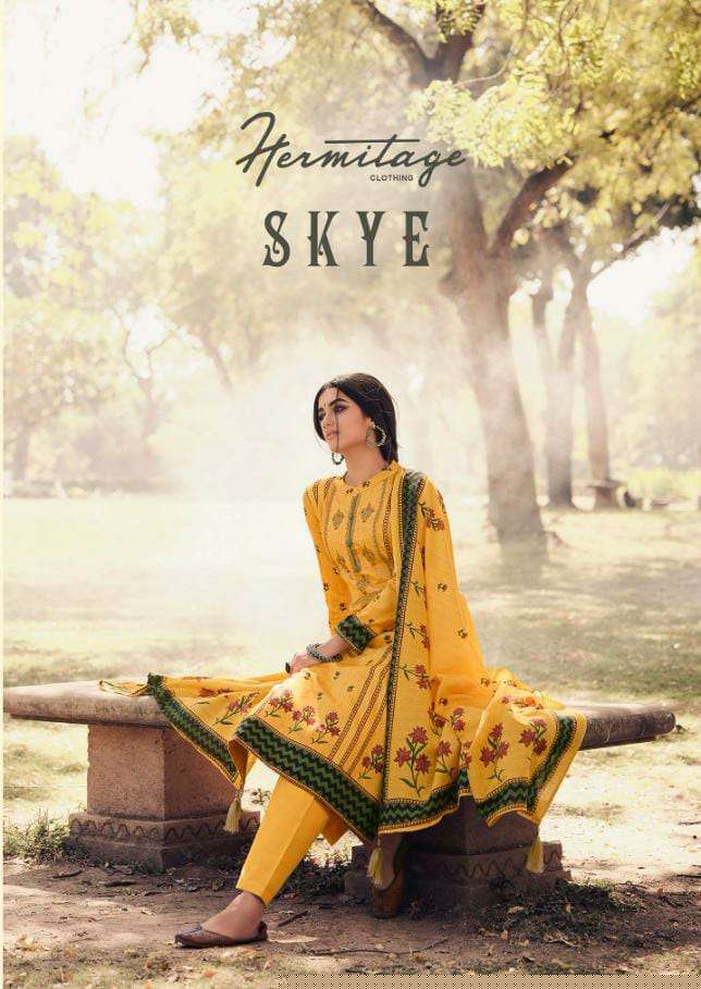 SKYE BY HERMITAGE 1001 TO 1005 SERIES BEAUTIFUL SUITS COLORFUL STYLISH FANCY CASUAL WEAR & ETHNIC WEAR PURE JAM SATIN PRINT DRESSES AT WHOLESALE PRICE
