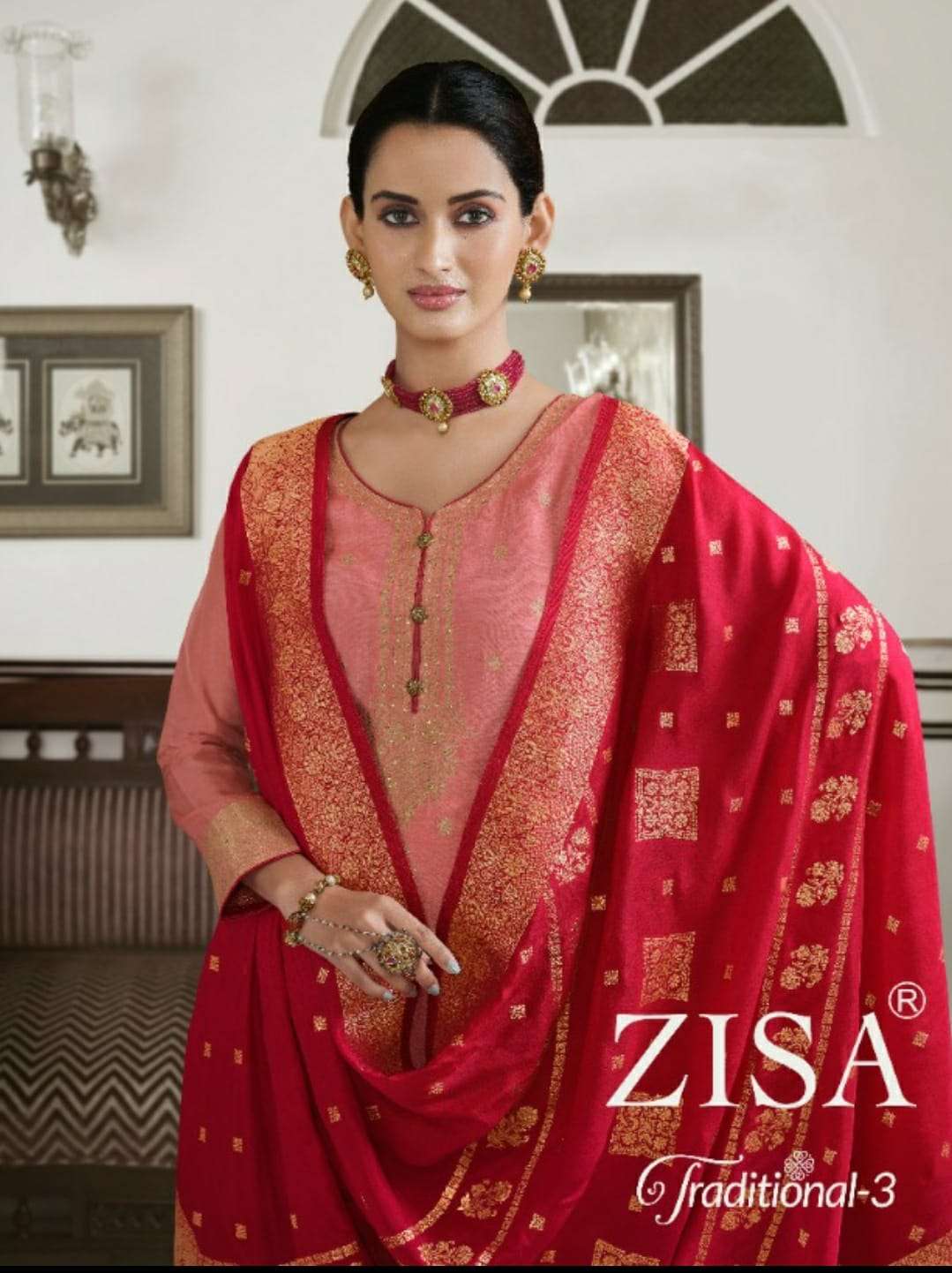 TRADITIONAL VOL-3 BY ZISA 13161 TO 13166 SERIES BEAUTIFUL SUITS COLORFUL STYLISH FANCY CASUAL WEAR & ETHNIC WEAR PURE DOLA JACQUARD DRESSES AT WHOLESALE PRICE