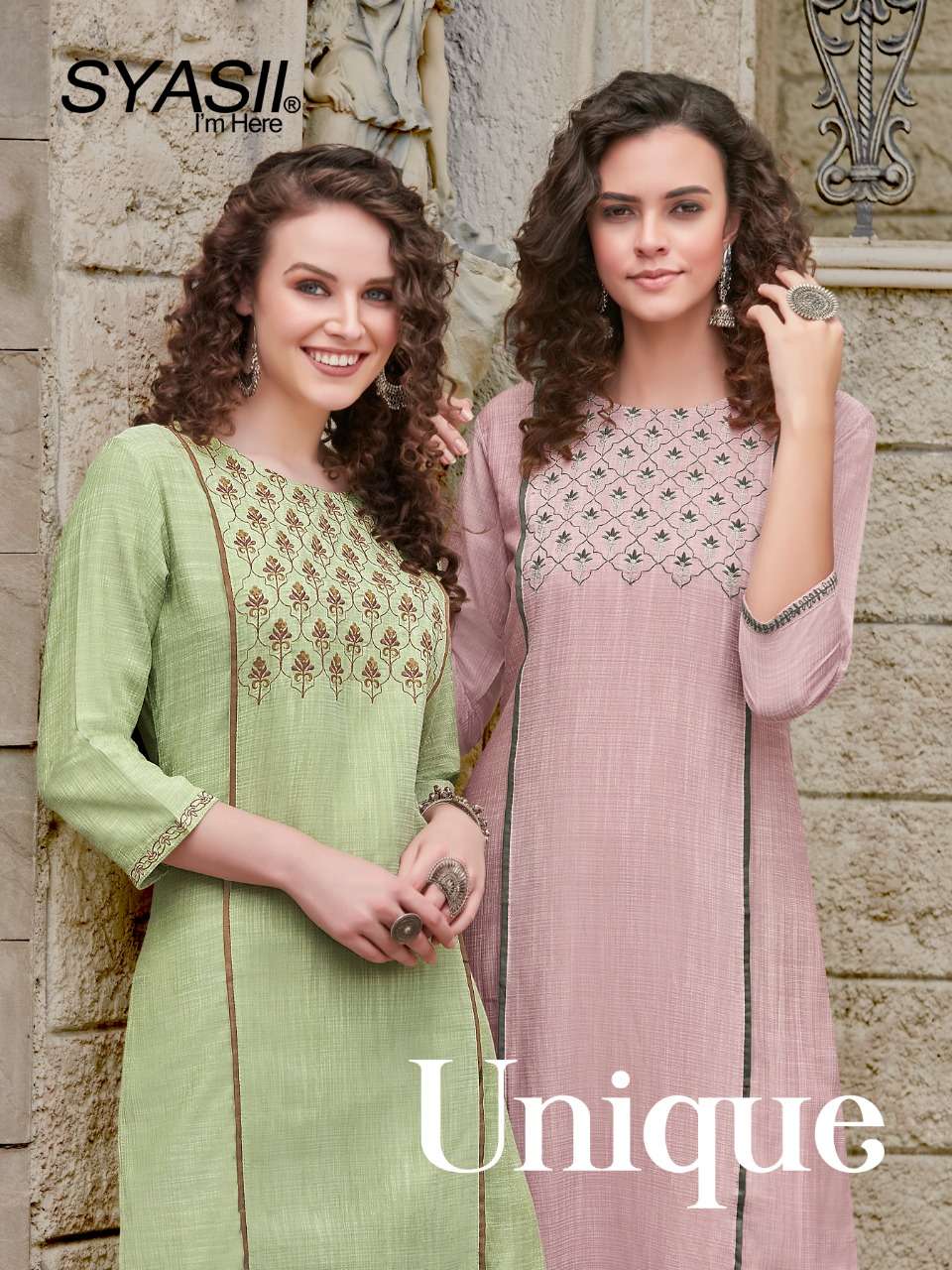 UNIQUE BY SYASII 1001 TO 1004 SERIES DESIGNER STYLISH FANCY COLORFUL BEAUTIFUL PARTY WEAR & ETHNIC WEAR COLLECTION VISCOSE EMBROIDERY KURTIS AT WHOLESALE PRICE