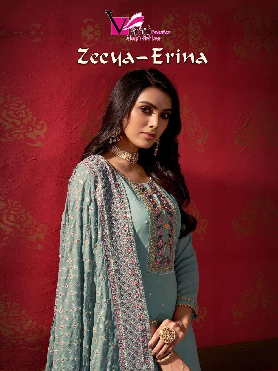 Zeeya Erina By Varni Fabrics 1401 To 1403 Series Suits Beautiful Fancy Colorful Stylish Party Wear & Occasional Wear Pure Modal Silk Dresses At Wholesale Price