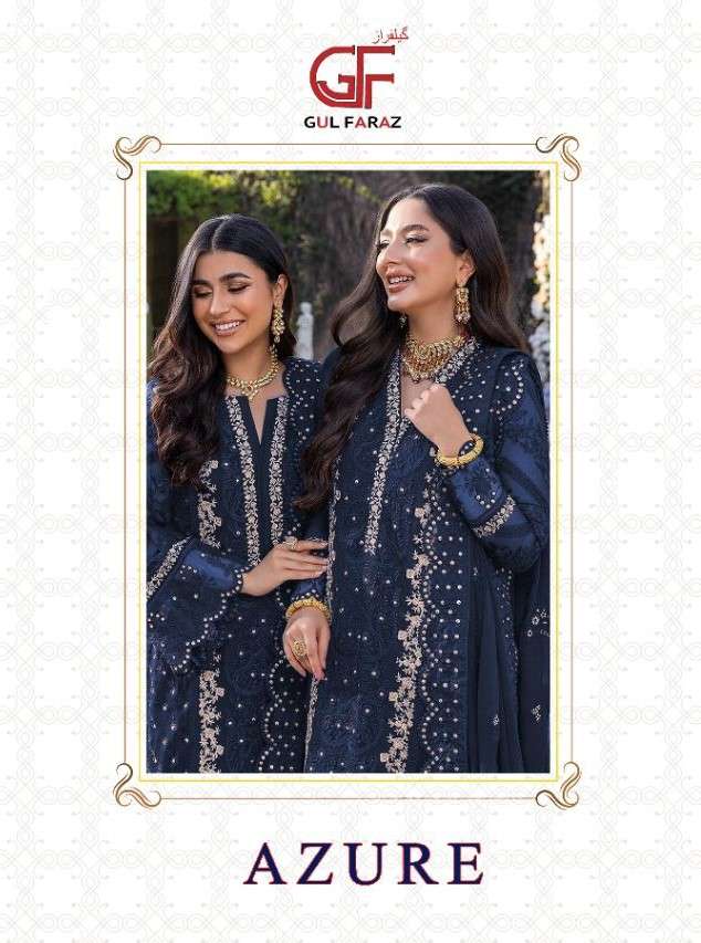 AZURE VOL-6 BY GUL FARAZ 509-A TO 509-D SERIES BEAUTIFUL PAKISTANI SUITS COLORFUL STYLISH FANCY CASUAL WEAR & ETHNIC WEAR FAUX GEORGETTE DRESSES AT WHOLESALE PRICE
