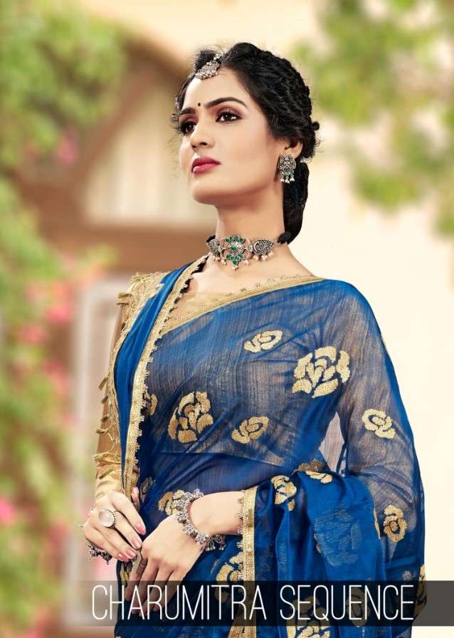 CHARUMITA SEQUENCE BY YADU NANDAN FASHION 01 TO 04 SERIES INDIAN TRADITIONAL WEAR COLLECTION BEAUTIFUL STYLISH FANCY COLORFUL PARTY WEAR & OCCASIONAL WEAR TWO TONE COTTON SAREES AT WHOLESALE PRICE