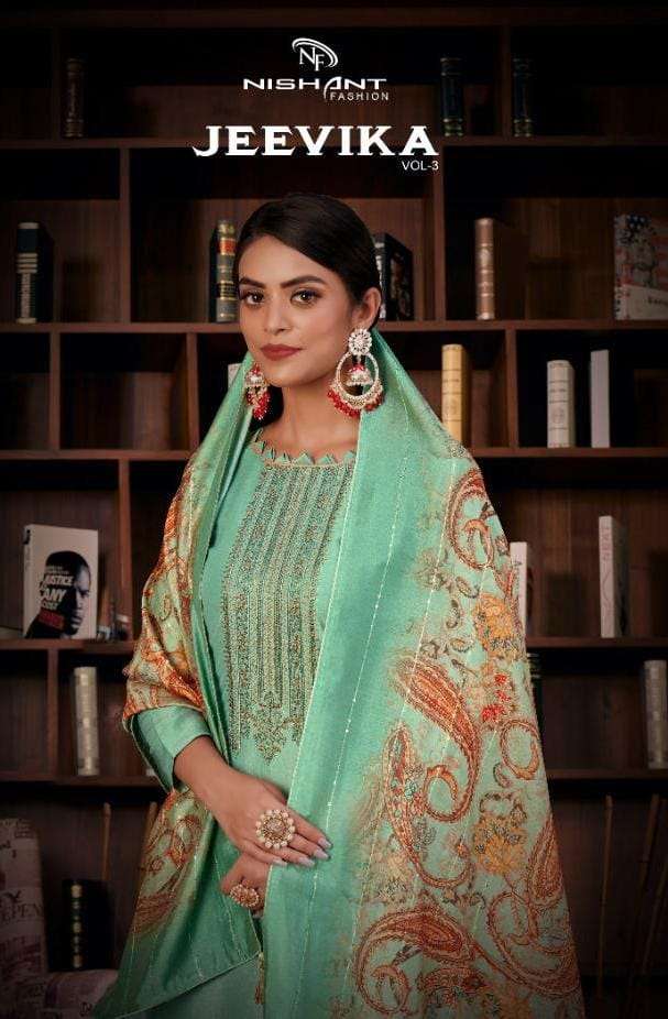 JEEVIKA VOL-3 BY NISHANT FASHION 27001 TO 27006 SERIES BEAUTIFUL SUITS COLORFUL STYLISH FANCY CASUAL WEAR & ETHNIC WEAR PURE SOFT SILK DRESSES AT WHOLESALE PRICE