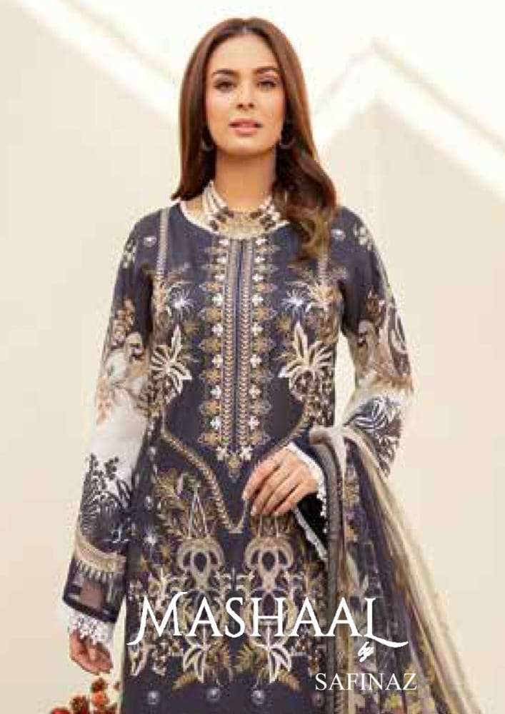 Mashaal By Safinaz Beautiful Pakistani Suits Colorful Stylish Fancy Casual Wear & Ethnic Wear Pure Lawn Cotton Embroidered Dresses At Wholesale Price