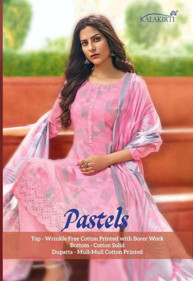 PASTELS BY KALAKIRTI 6201 TO 6208 SERIES BEAUTIFUL SUITS COLORFUL STYLISH FANCY CASUAL WEAR & ETHNIC WEAR COTTON PRINT DRESSES AT WHOLESALE PRICE
