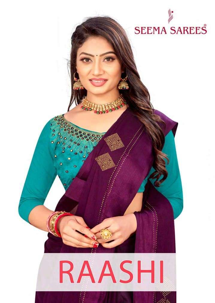 RAASHI BY SEEMA SAREES 1001 TO 1008 SERIES INDIAN TRADITIONAL WEAR COLLECTION BEAUTIFUL STYLISH FANCY COLORFUL PARTY WEAR & OCCASIONAL WEAR SATIN SAREES AT WHOLESALE PRICE