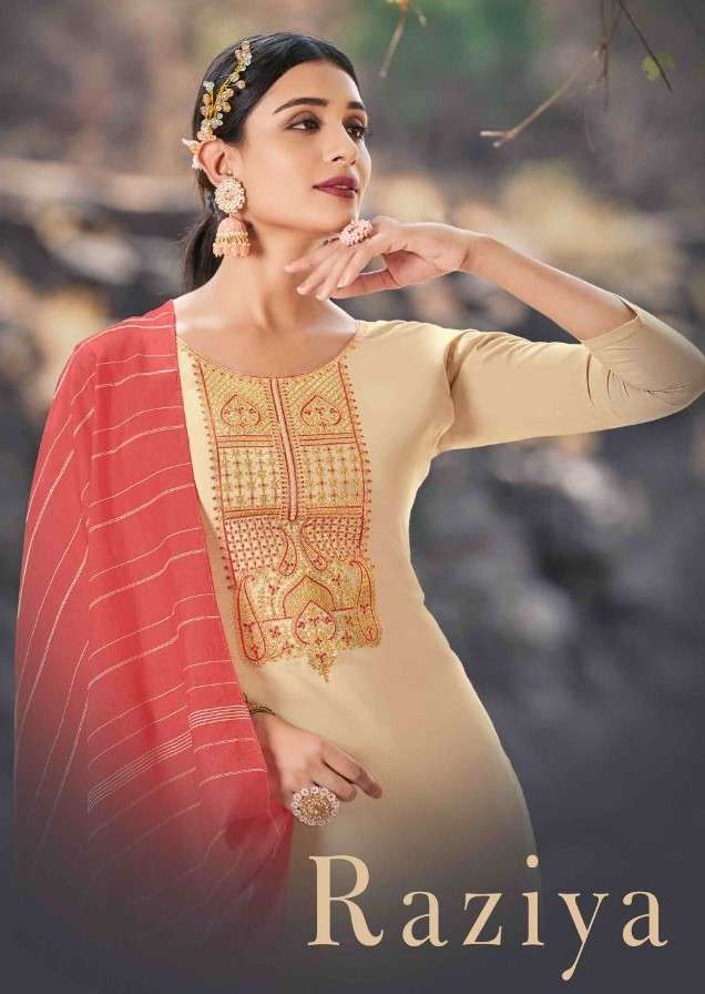 RAZIYA BY SAFFRON 1001 TO 1006 SERIES BEAUTIFUL SUITS COLORFUL STYLISH FANCY CASUAL WEAR & ETHNIC WEAR PURE LAWN COTTON DRESSES AT WHOLESALE PRICE