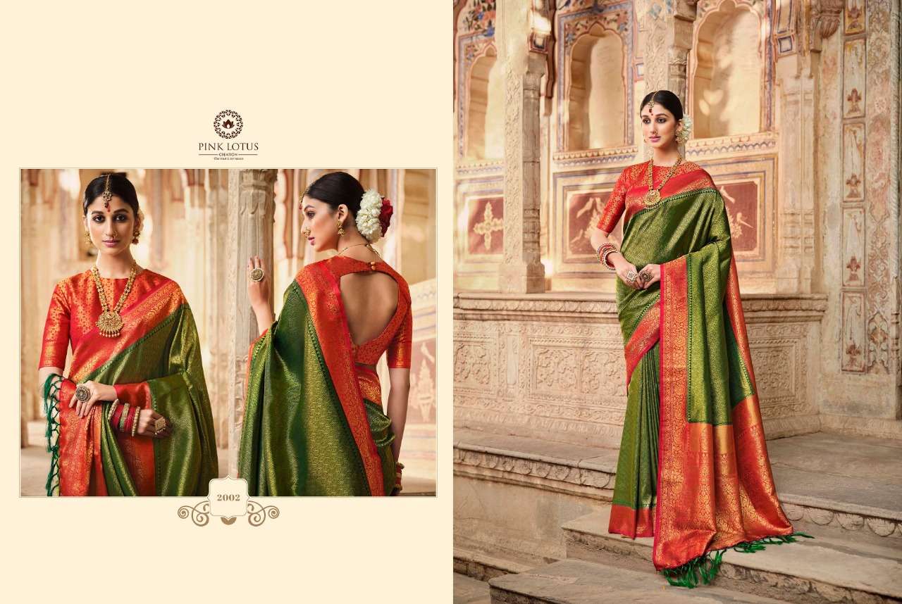 SUNEHRI SILK BY PINK LOTUS 2001 TO 2011 SERIES INDIAN TRADITIONAL WEAR COLLECTION BEAUTIFUL STYLISH FANCY COLORFUL PARTY WEAR & OCCASIONAL WEAR KANJIVARAM SILK SAREES AT WHOLESALE PRICE