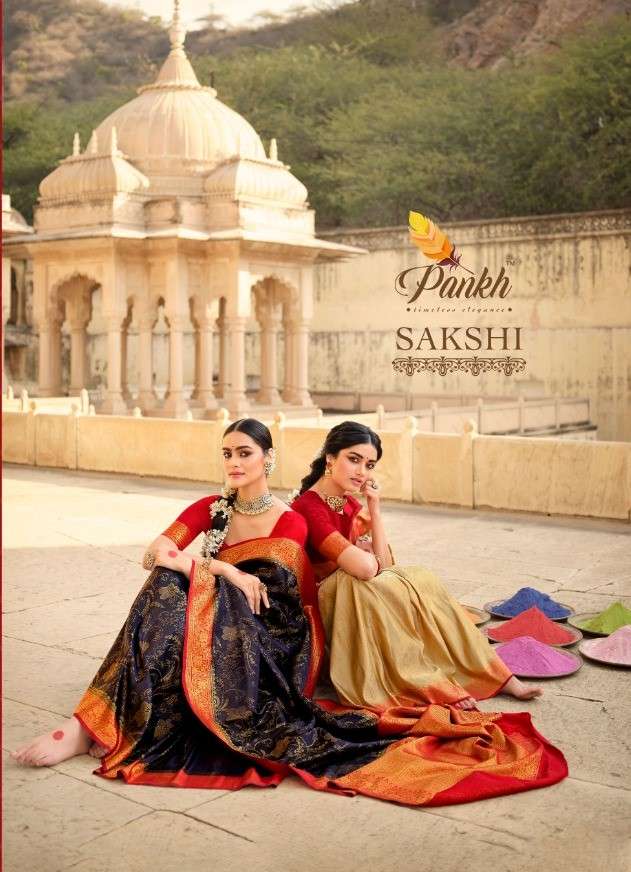 Sakshi By Pankh 2501 To 2513 Series Indian Traditional Wear Collection Beautiful Stylish Fancy Colorful Party Wear & Occasional Wear Satin Silk Sarees At Wholesale Price