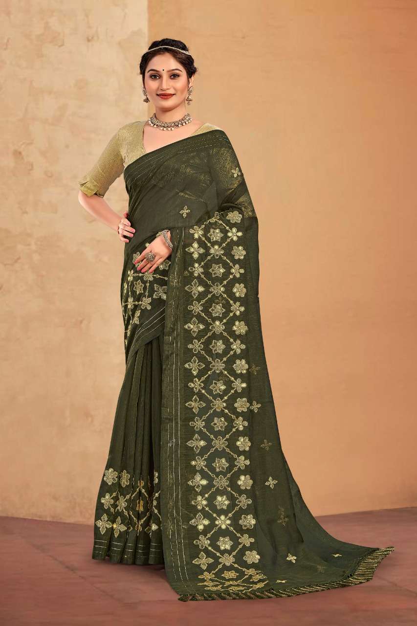 SELVIA COTTON BY YADU NANDAN FASHION 01 TO 04 SERIES INDIAN TRADITIONAL WEAR COLLECTION BEAUTIFUL STYLISH FANCY COLORFUL PARTY WEAR & OCCASIONAL WEAR COTTON EMBROIDERED SAREES AT WHOLESALE PRICE