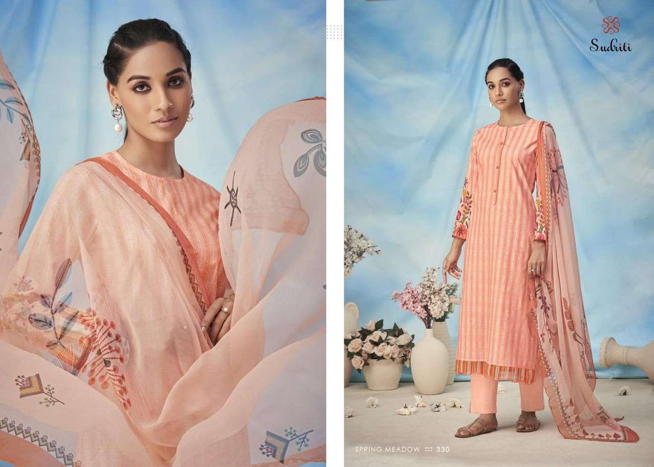SPRING MEADOW BY SUDRITI BEAUTIFUL SUITS COLORFUL STYLISH FANCY CASUAL WEAR & ETHNIC WEAR PURE COTTON PRINT DRESSES AT WHOLESALE PRICE