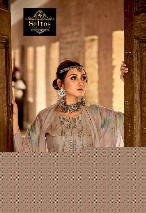 TAAJ BY SELTOS 1001 TO 1006 SERIES BEAUTIFUL SUITS COLORFUL STYLISH FANCY CASUAL WEAR & ETHNIC WEAR FANCY DRESSES AT WHOLESALE PRICE