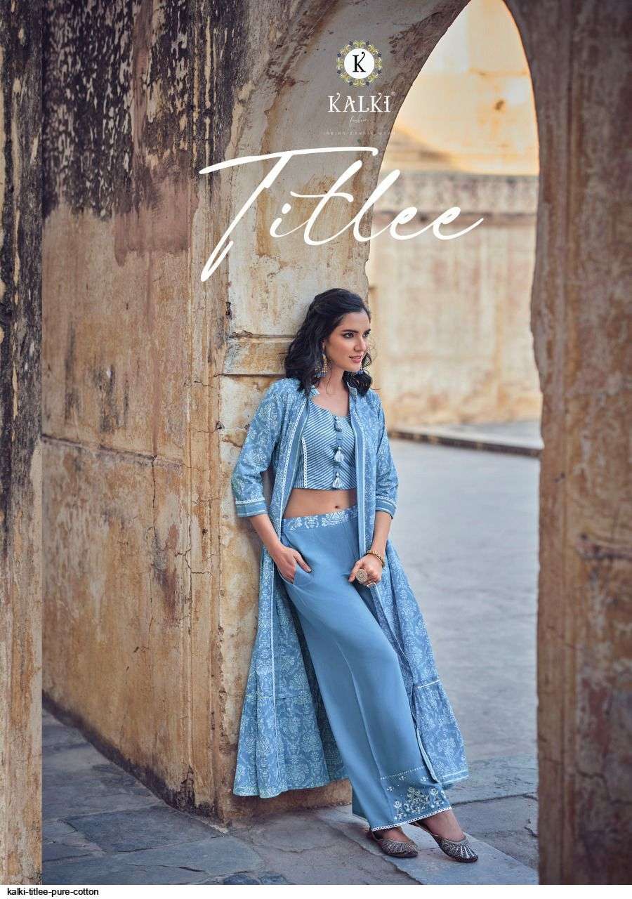 Titlee By Kalki 11001 To 11005 Series Designer Stylish Fancy Colorful Beautiful Party Wear & Ethnic Wear Collection Cotton Print Tops With Bottom At Wholesale Price