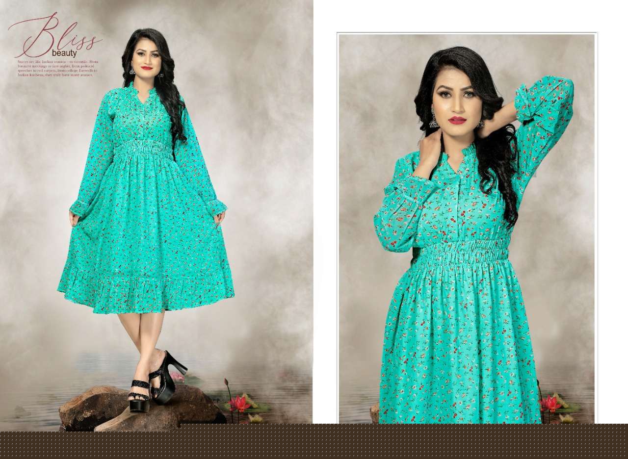VISHA BY JOURNEY 1001 TO 1004 SERIES DESIGNER STYLISH FANCY COLORFUL BEAUTIFUL PARTY WEAR & ETHNIC WEAR COLLECTION GEORGETTE KURTIS AT WHOLESALE PRICE