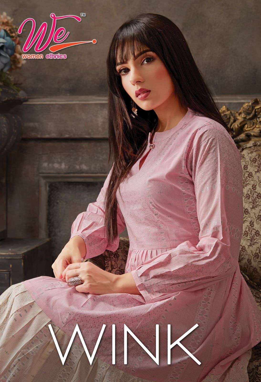 WINK BY WOMEN ETHNICS 4301 TO 4306 SERIES DESIGNER STYLISH FANCY COLORFUL BEAUTIFUL PARTY WEAR & ETHNIC WEAR COLLECTION MAL COTTON KURTIS AT WHOLESALE PRICE