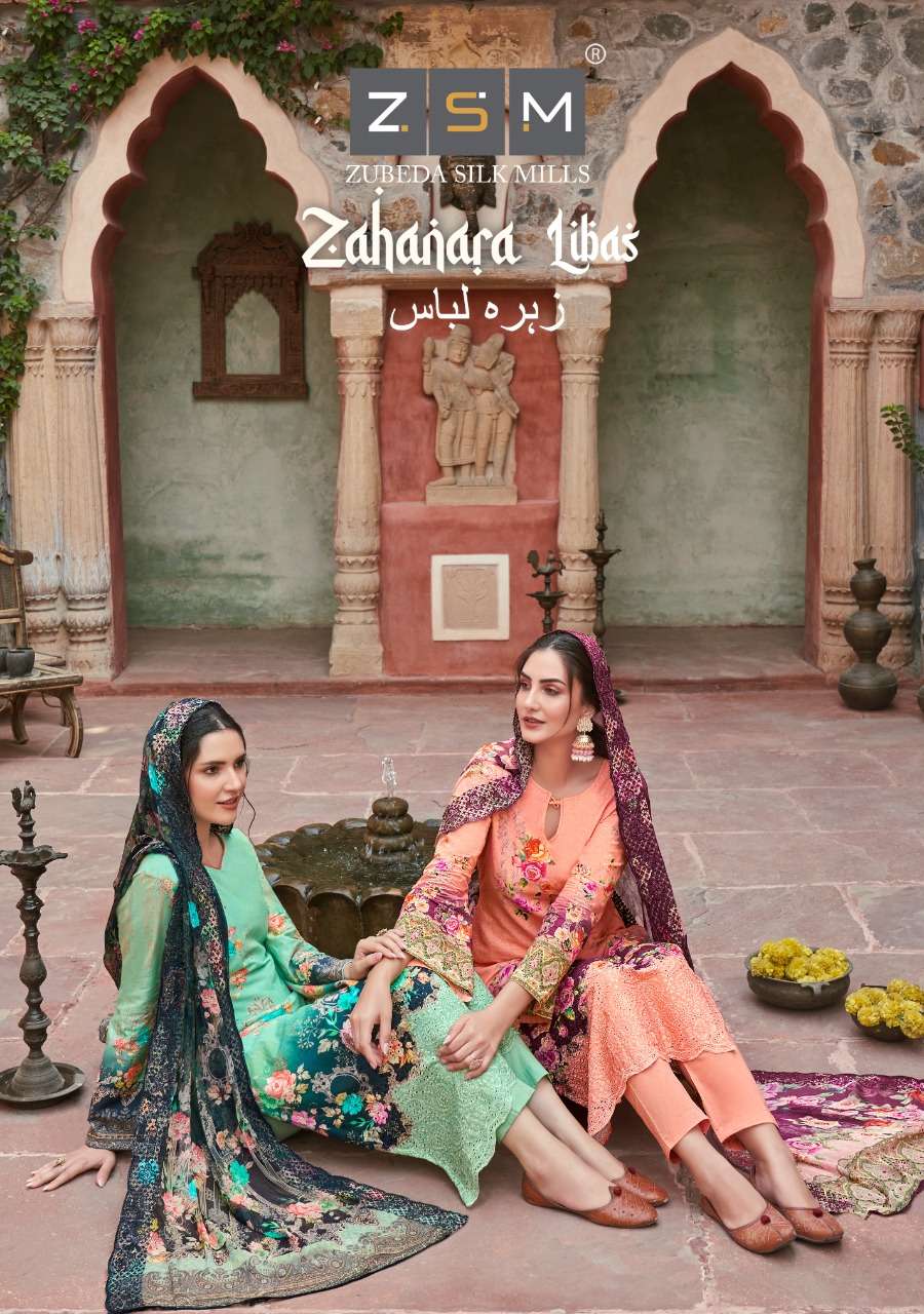 ZAHARANA LIBAS BY ZSM 1001 TO 1006 SERIES BEAUTIFUL PAKISTANI SUITS COLORFUL STYLISH FANCY CASUAL WEAR & ETHNIC WEAR PURE LAWN COTTON DIGITAL PRINT DRESSES AT WHOLESALE PRICE