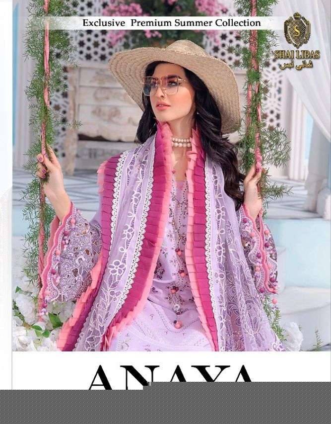 ANAYA VOL-2 BY SHAI LIBAS 1001 TO 1005 SERIES BEAUTIFUL PAKISTANI SUITS COLORFUL STYLISH FANCY CASUAL WEAR & ETHNIC WEAR PURE CAMBRIC COTTON EMBROIDERED DRESSES AT WHOLESALE PRICE