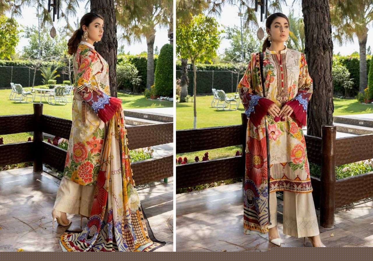 ADANS LIBAS BY SAFINAZ 1013 TO 1017 SERIES BEAUTIFUL PAKISTANI SUITS COLORFUL STYLISH FANCY CASUAL WEAR & ETHNIC WEAR PURE LAWN COTTON DRESSES AT WHOLESALE PRICE