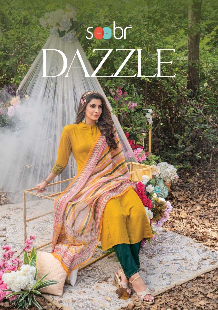 DAZZLE BY SOOBR 101 TO 106 SERIES BEAUTIFUL SUITS COLORFUL STYLISH FANCY CASUAL WEAR & ETHNIC WEAR COTTON DOBBY DRESSES AT WHOLESALE PRICE