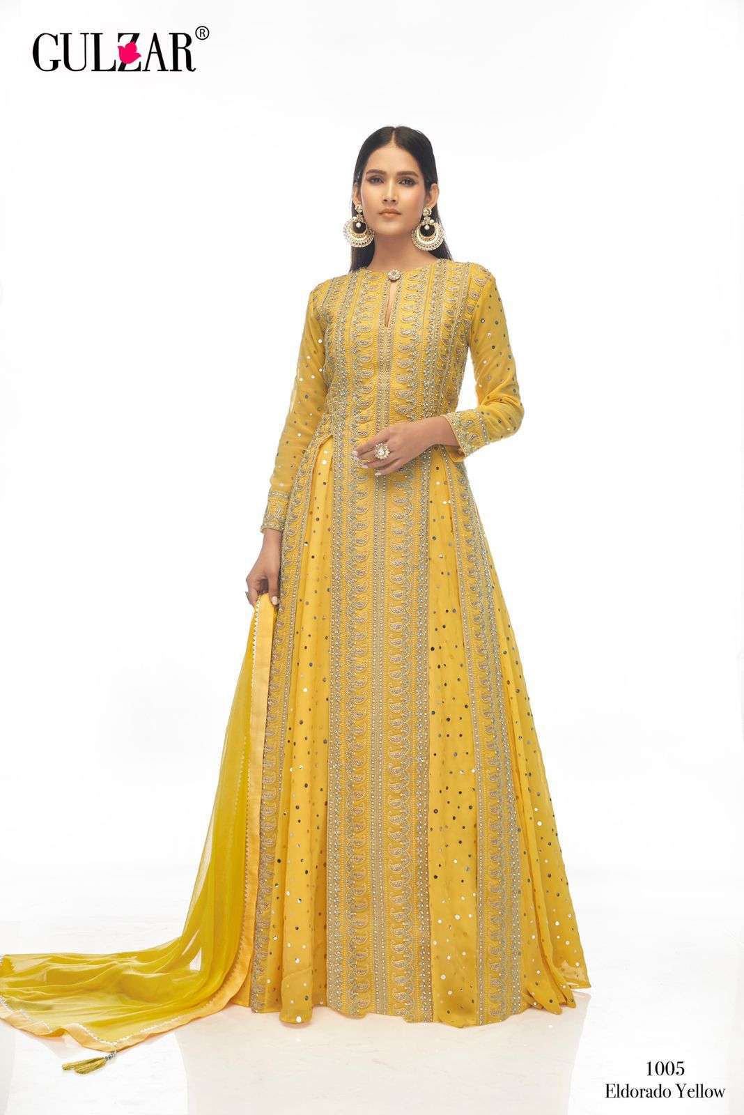 Gulzar 1004 Series By Gulzar 1004 To 1006 Series Beautiful Anarkali Suits Colorful Stylish Fancy Casual Wear & Ethnic Wear Soft Georgette Dresses At Wholesale Price