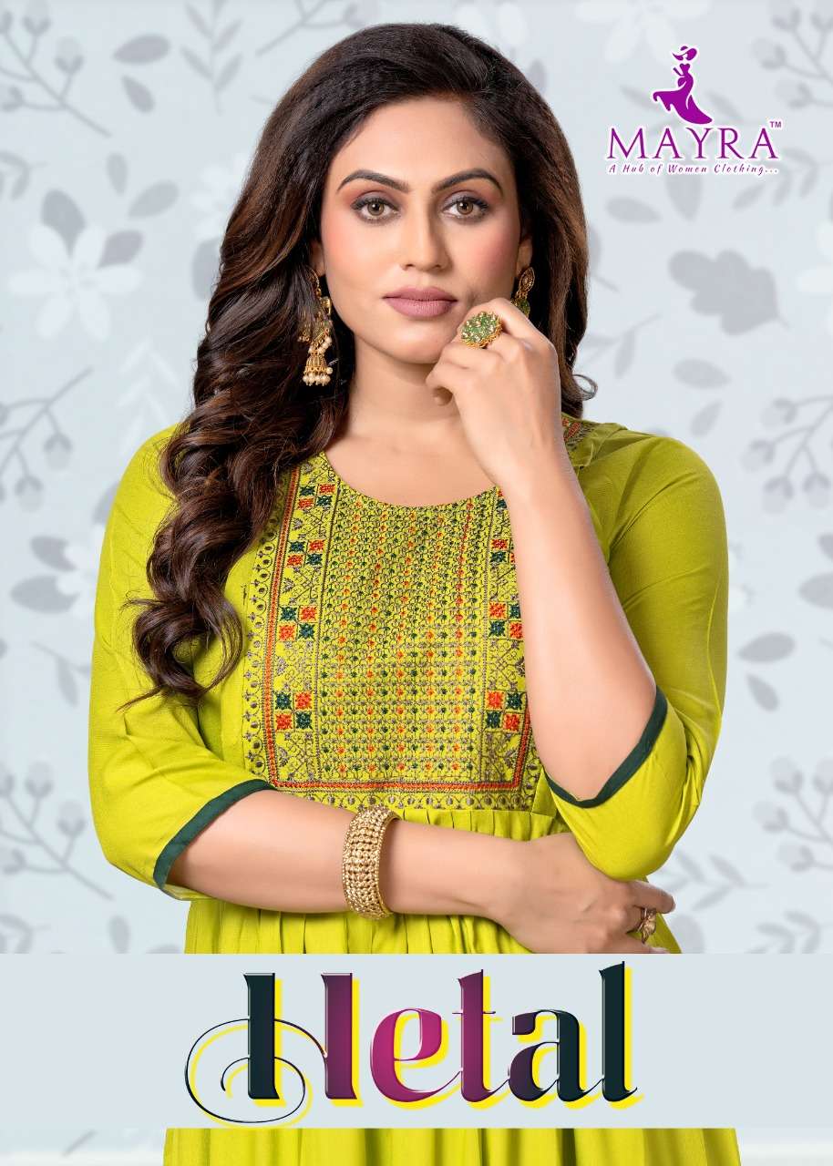 HETAL BY MAYRA 201 TO 208 SERIES DESIGNER STYLISH FANCY COLORFUL BEAUTIFUL PARTY WEAR & ETHNIC WEAR COLLECTION RAYON KURTIS AT WHOLESALE PRICE