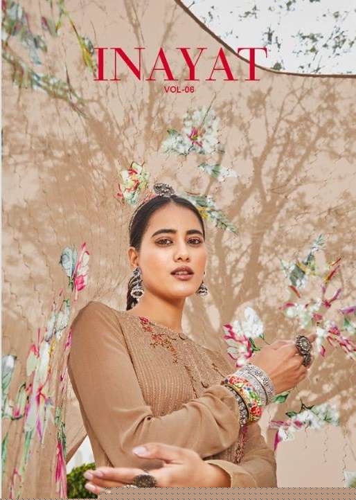 INAYAT VOL-6 BY KARMA TRENDZ 3339 TO 3345 SERIES BEAUTIFUL COLORFUL STYLISH PRETTY PARTY WEAR CASUAL WEAR OCCASIONAL WEAR MUSLIN COTTON DRESSES AT WHOLESALE PRICE