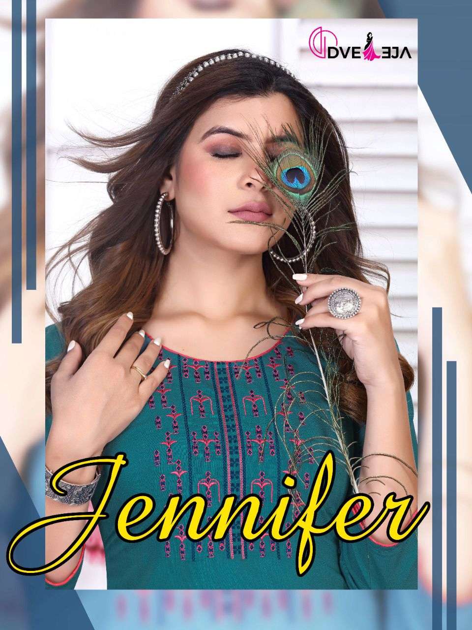 JENNIFER BY DVEEJA 701 TO 706 SERIES BEAUTIFUL STYLISH FANCY COLORFUL CASUAL WEAR & ETHNIC WEAR HEAVY RAYON EMBROIDERED TOPS AT WHOLESALE PRICE