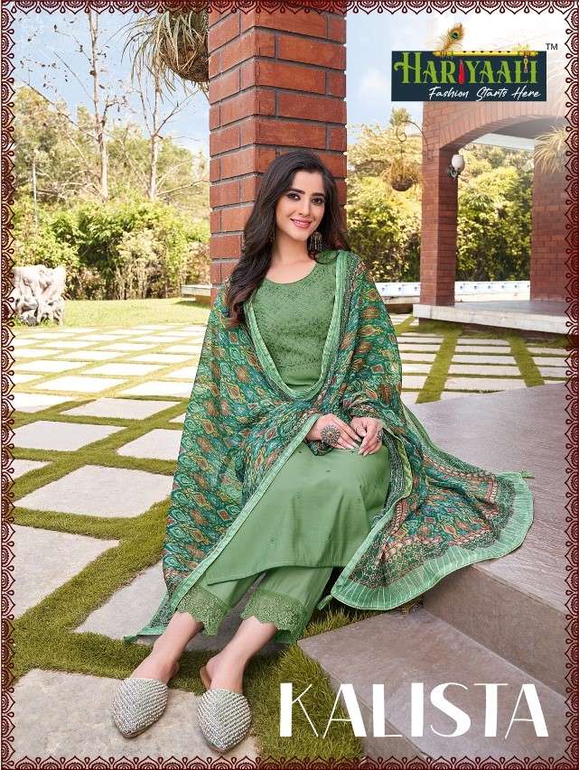 KALISTA BY HARIYAALI 1001 TO 1008 SERIES BEAUTIFUL SUITS COLORFUL STYLISH FANCY CASUAL WEAR & ETHNIC WEAR VISCOSE SILK DRESSES AT WHOLESALE PRICE