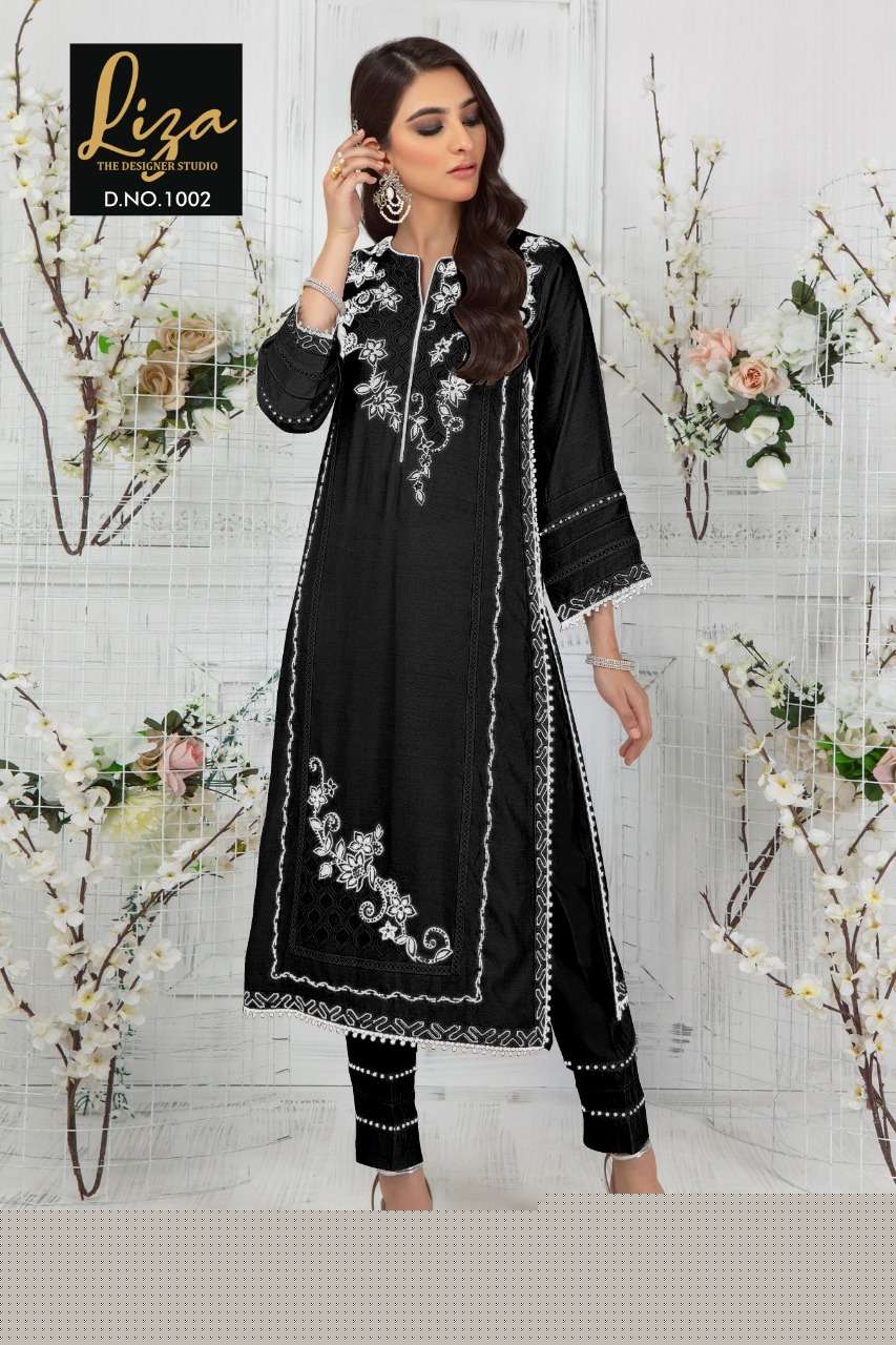 LIZA-1002 COLOURS BY LIZA 1002-A TO 1002-B SERIES DESIGNER STYLISH FANCY COLORFUL BEAUTIFUL PARTY WEAR & ETHNIC WEAR COLLECTION PURE GEORGETTE KURTIS WITH BOTTOM AT WHOLESALE PRICE