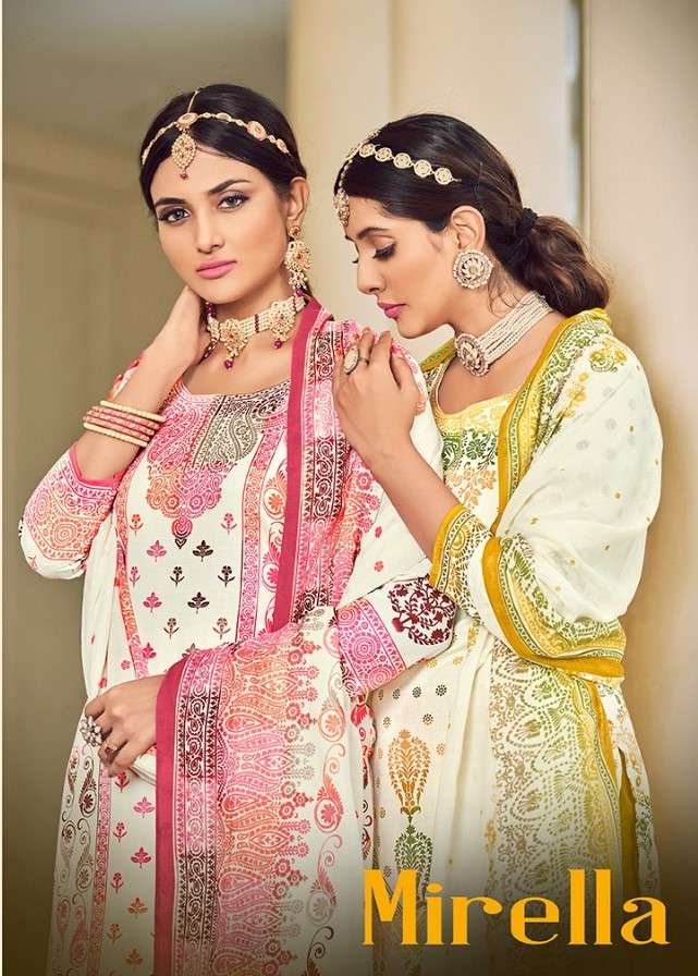 MIRELLA BY SELTOS 1001 TO 1008 SERIES BEAUTIFUL SUITS COLORFUL STYLISH FANCY CASUAL WEAR & ETHNIC WEAR PURE CAMBRIC COTTON PRINT DRESSES AT WHOLESALE PRICE