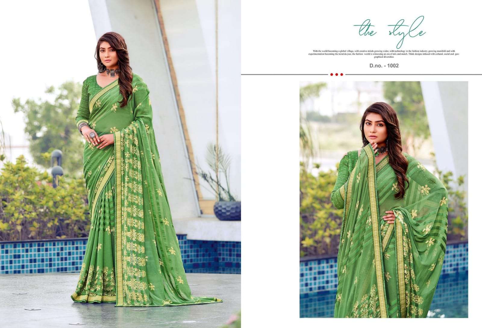 MADHVI BY AMARSATH PRINTS 1001 TO 1012 SERIES INDIAN TRADITIONAL WEAR COLLECTION BEAUTIFUL STYLISH FANCY COLORFUL PARTY WEAR & OCCASIONAL WEAR CHINNON CHIFFON SAREES AT WHOLESALE PRICE