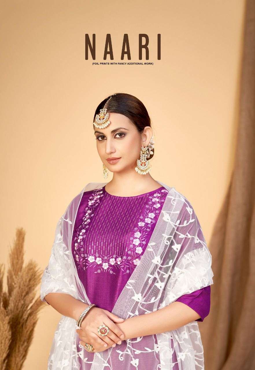 NAARI BY RAZZO EXPORTS 1001 TO 1006 SERIES BEAUTIFUL SUITS COLORFUL STYLISH FANCY CASUAL WEAR & ETHNIC WEAR SILK DRESSES AT WHOLESALE PRICE