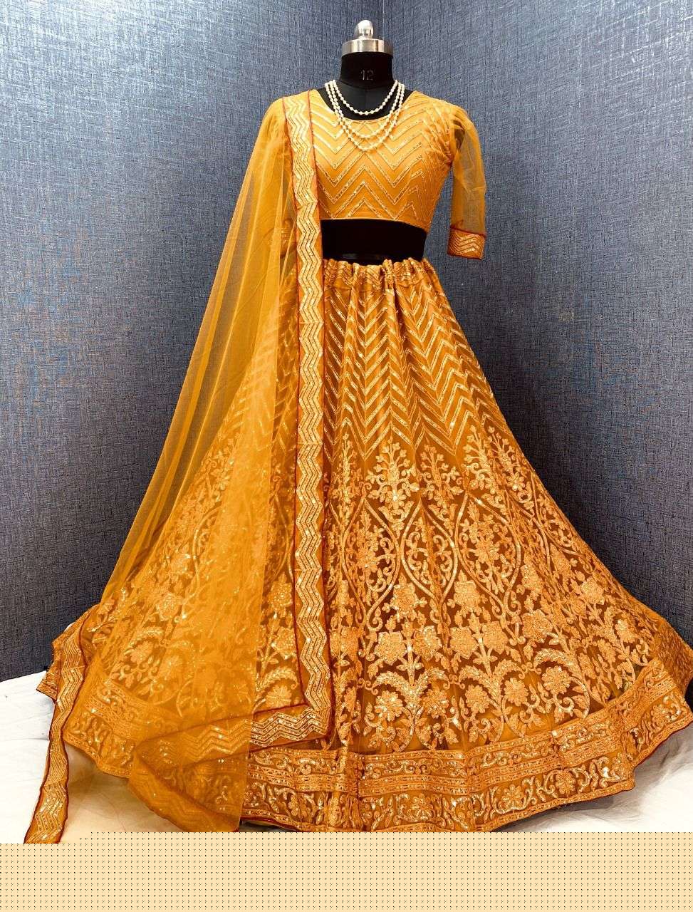 NOOR BY ZEEYA 3001 TO 3004 SERIES DESIGNER BEAUTIFUL NAVRATRI COLLECTION OCCASIONAL WEAR & PARTY WEAR NET LEHENGAS AT WHOLESALE PRICE