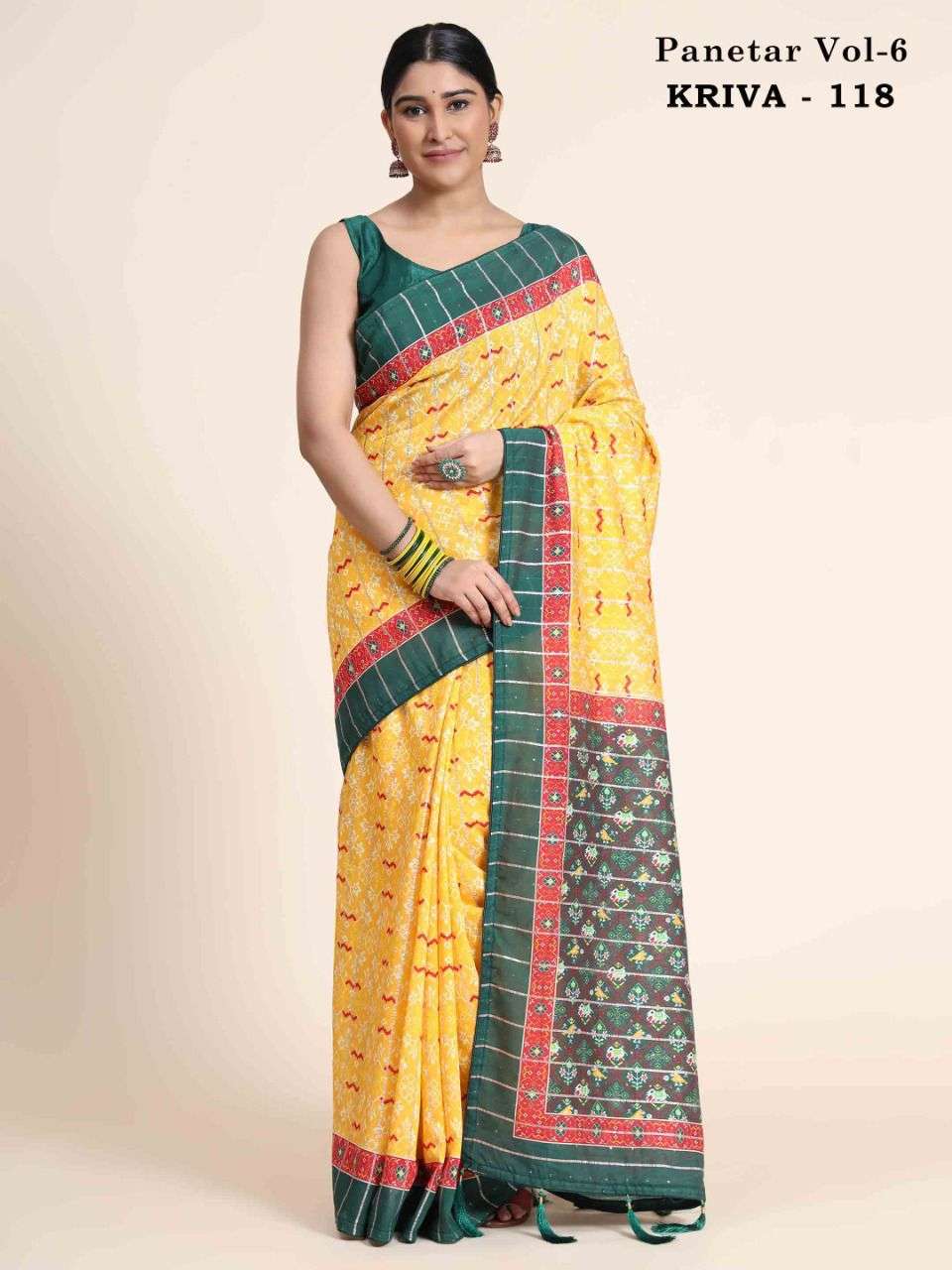 PANETAR VOL-6 BY KRIVA 117 TO 122 SERIES INDIAN TRADITIONAL WEAR COLLECTION BEAUTIFUL STYLISH FANCY COLORFUL PARTY WEAR & OCCASIONAL WEAR CHANDERI COTTON SAREES AT WHOLESALE PRICE