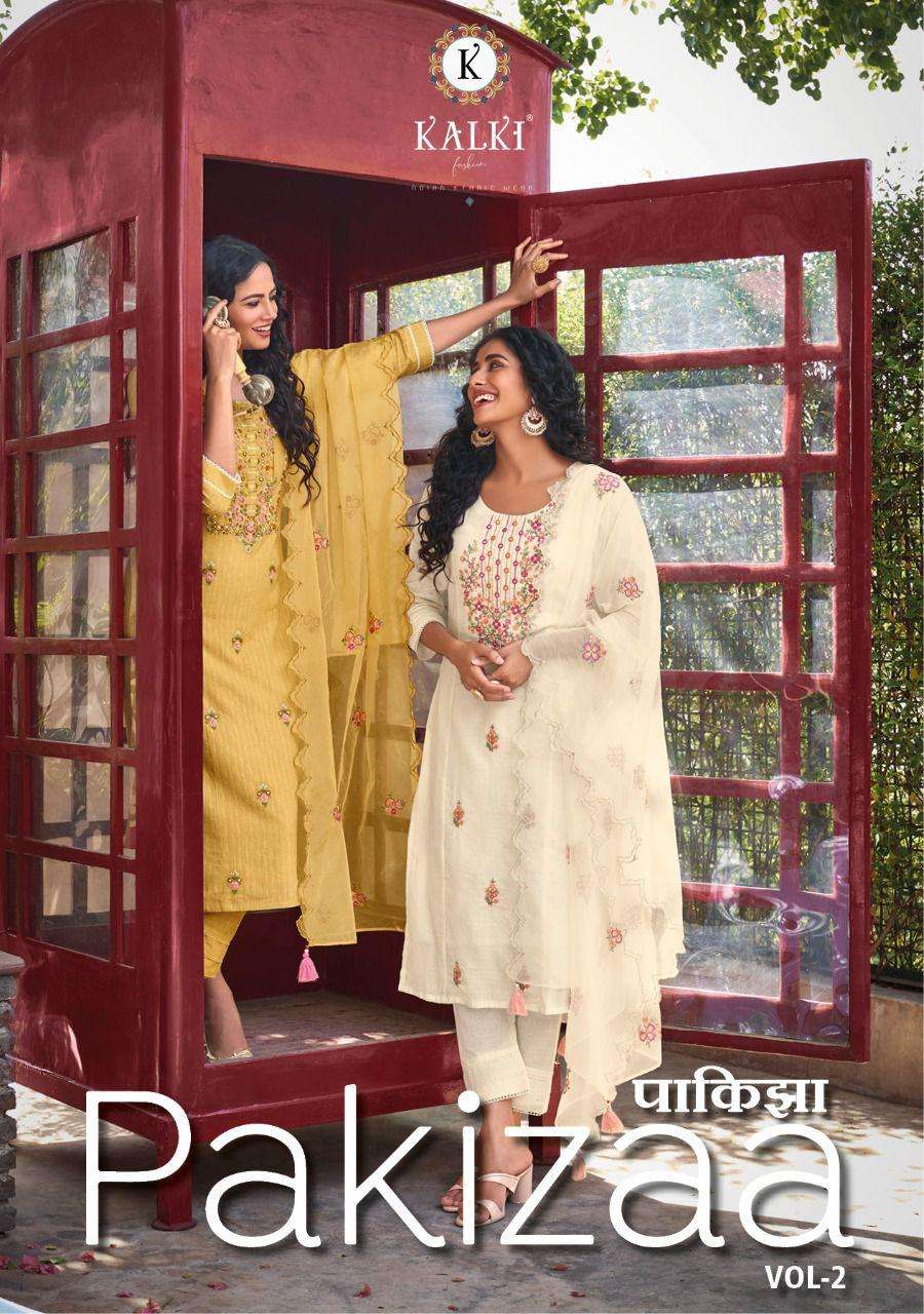 PAKIZAA VOL-2 BY KALKI 22001 TO 22006 SERIES BEAUTIFUL SUITS COLORFUL STYLISH FANCY CASUAL WEAR & ETHNIC WEAR PURE COTTON DRESSES AT WHOLESALE PRICE