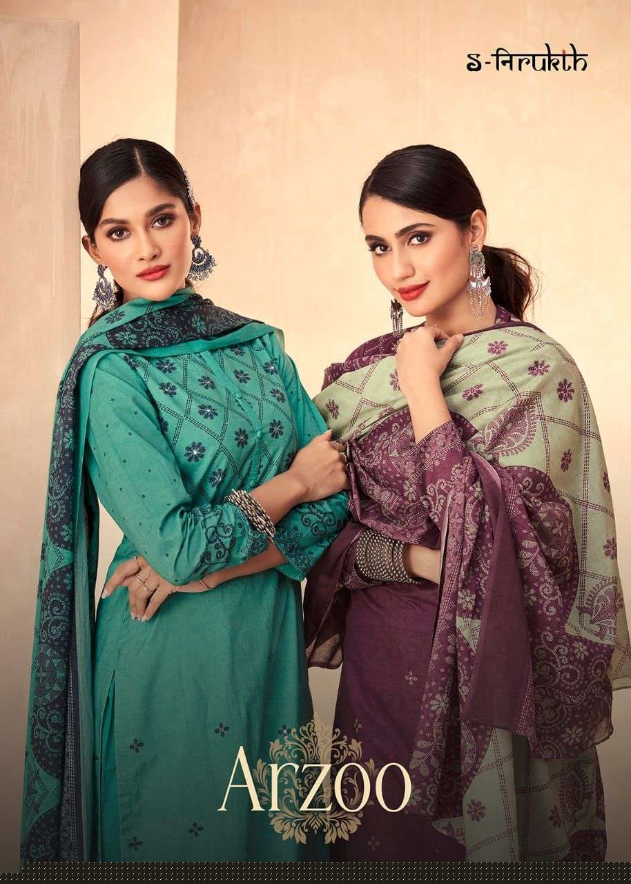 ARZOO BY S-NIRUKTH BEAUTIFUL SUITS COLORFUL STYLISH FANCY CASUAL WEAR & ETHNIC WEAR COTTON PRINT DRESSES AT WHOLESALE PRICE
