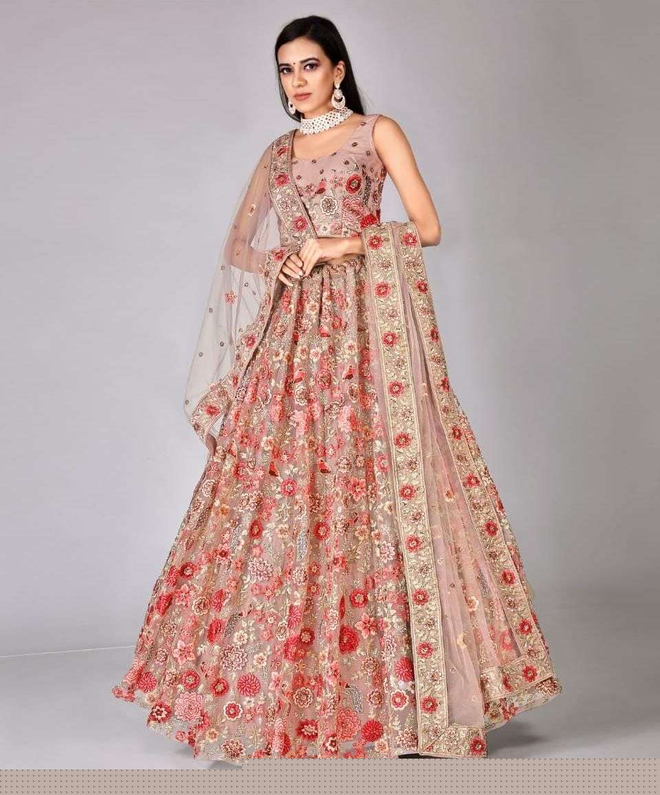 AZA VOL-2 BY PANVI 201 TO 204 SERIES DESIGNER BEAUTIFUL NAVRATRI COLLECTION OCCASIONAL WEAR & PARTY WEAR SOFT NET LEHENGAS AT WHOLESALE PRICE