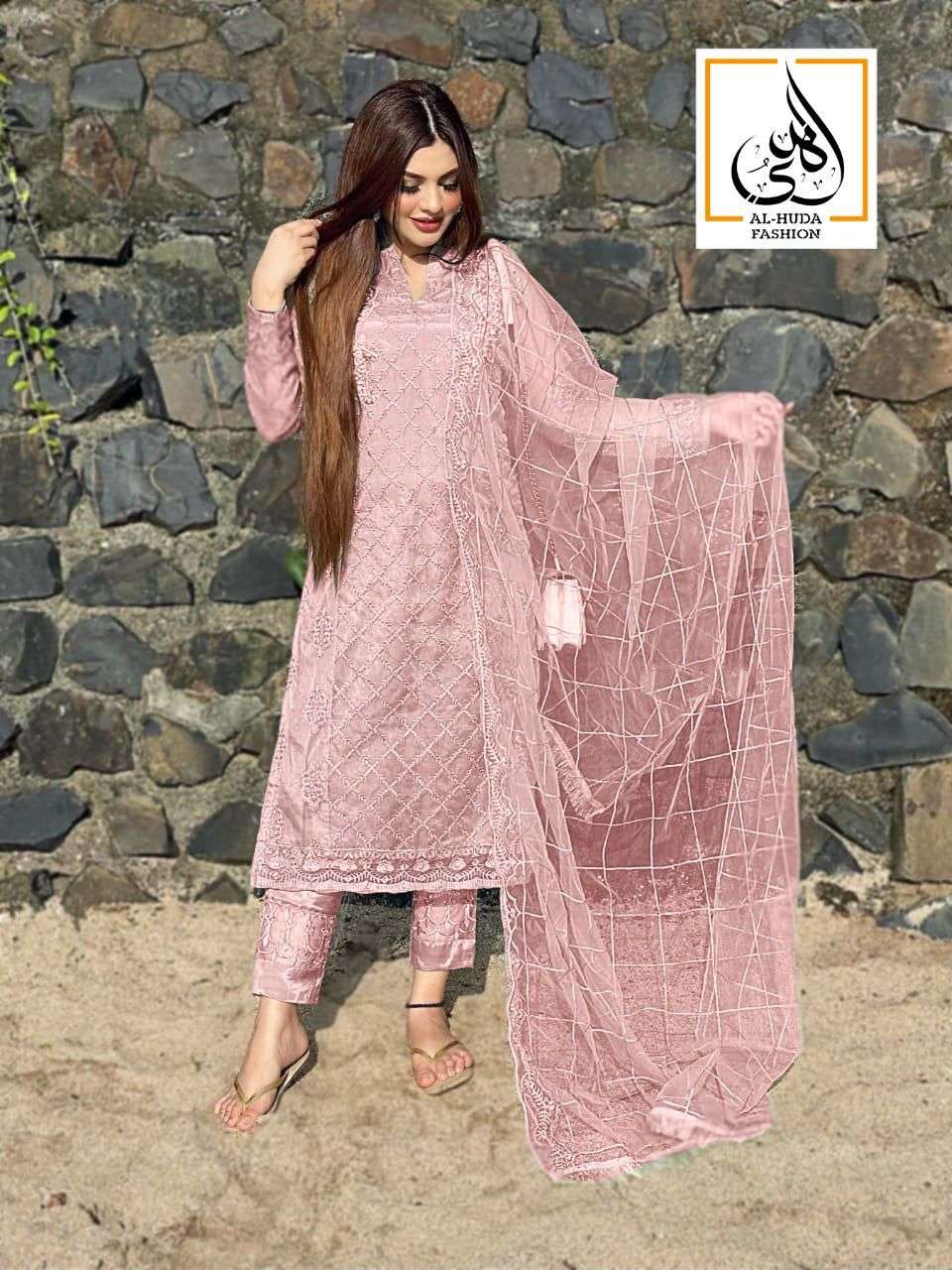 AL-HUDA HITS BY AL-HUDA FASHION 01 TO 02 SERIES BEAUTIFUL PAKISTANI SUITS COLORFUL STYLISH FANCY CASUAL WEAR & ETHNIC WEAR ORGANZA EMBROIDERED DRESSES AT WHOLESALE PRICE