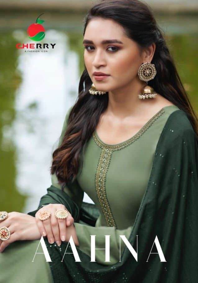 AAHNA BY CHERRY 31 TO 34 SERIES BEAUTIFUL SUITS COLORFUL STYLISH FANCY CASUAL WEAR & ETHNIC WEAR SILK DRESSES AT WHOLESALE PRICE