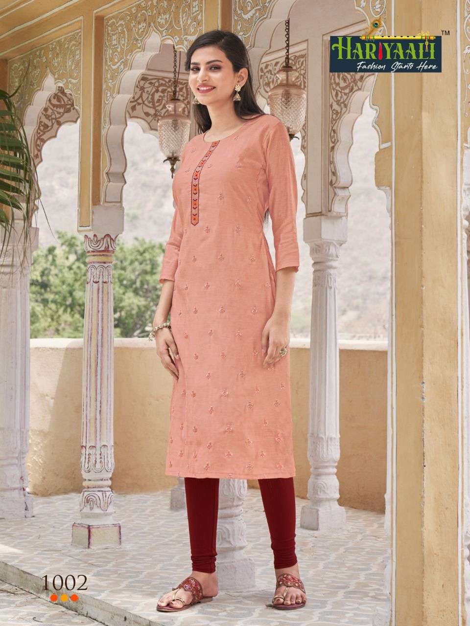 AAROHI BY HARIYAALI 1001 TO 1006 SERIES DESIGNER STYLISH FANCY COLORFUL BEAUTIFUL PARTY WEAR & ETHNIC WEAR COLLECTION VISCOSE KURTIS AT WHOLESALE PRICE
