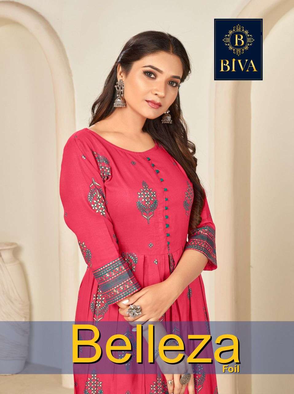 BELLEZA FOIL BY BIVA 2001 TO 2006 BEAUTIFUL STYLISH FANCY COLORFUL CASUAL WEAR & ETHNIC WEAR RAYON FOIL GOWNS AT WHOLESALE PRICE