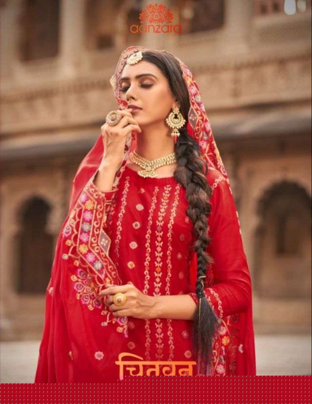 CHITVAN BY AANZARA 1001 TO 1006 SERIES BEAUTIFUL SUITS COLORFUL STYLISH FANCY CASUAL WEAR & ETHNIC WEAR PURE SILK DRESSES AT WHOLESALE PRICE