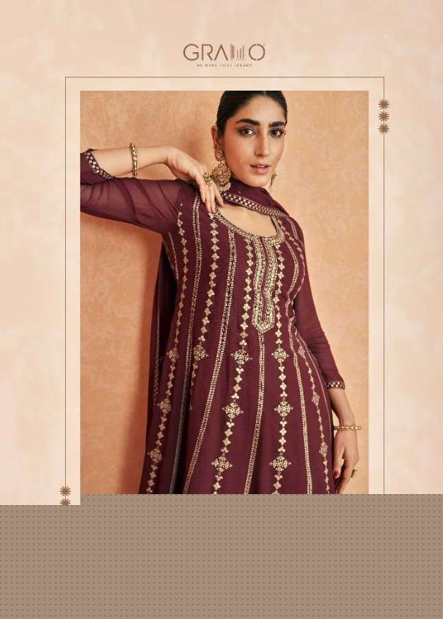 COLOUR FULL VOL-2 BY GRAMO 1001-A TO 1001-D SERIES BEAUTIFUL SHARARA SUITS COLORFUL STYLISH FANCY CASUAL WEAR & ETHNIC WEAR FAUX GEORGETTE DRESSES AT WHOLESALE PRICE