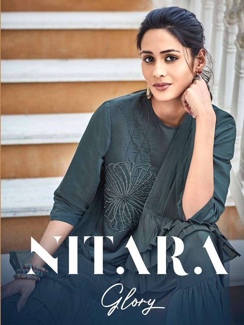 GLORY BY NITARA 6001 TO 6006 SERIES BEAUTIFUL SUITS COLORFUL STYLISH FANCY CASUAL WEAR & ETHNIC WEAR VISCOSE SILK DRESSES AT WHOLESALE PRICE