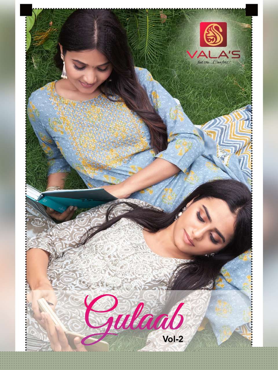 GULAAB VOL-2 BY VALAS 101 TO 108 SERIES BEAUTIFUL SUITS COLORFUL STYLISH FANCY CASUAL WEAR & ETHNIC WEAR COTTON DRESSES AT WHOLESALE PRICE